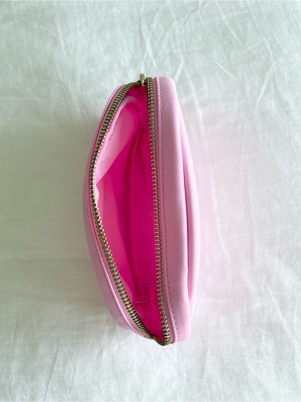 M Initial Pink Cosmetic Bag - Picture 3 of 3